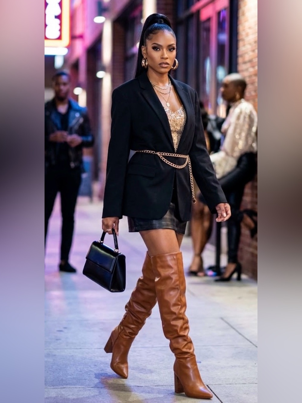 Steve Madden Cognac Brown Over-The-Knee Leather Boots
